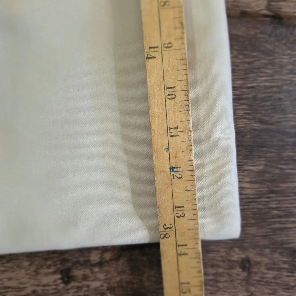COZY EARTH Storage Bags Cream White Set of 3 Embroidered Fabric Pouches